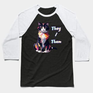 Pepe - They/Them Rainbow Text Cream Baseball T-Shirt